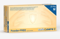 Перчатки Латексные Safe & Care смотровые  M (7-8)  2 хлор  (100шт)
