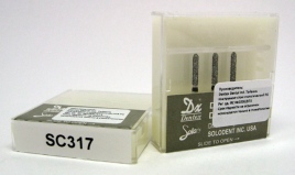 SC317  Боры алмазные турбинные Dentex (3 шт)