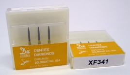 XF341  Боры алмазные турбинные Dentex (3шт)