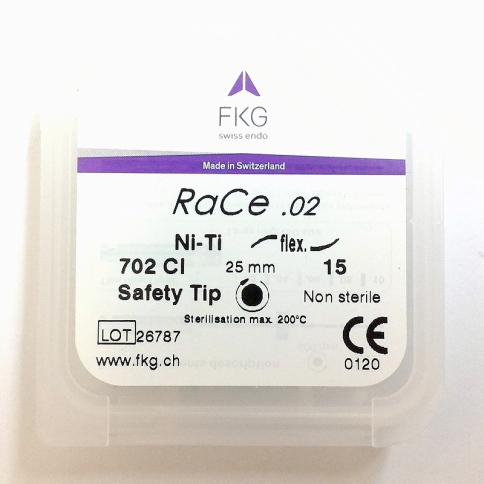 FKG 702 RaCe Ni-Ti Taper 2%, 25 мм, № 15, каналорасширитель машинный, 5 шт фото 1