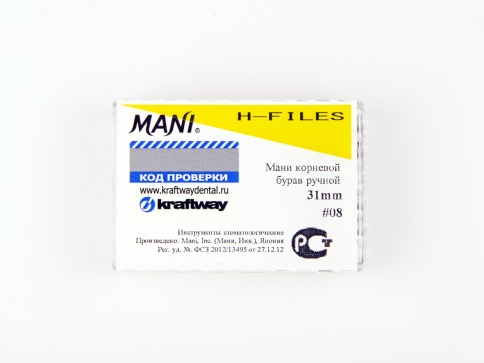 H-files Mani L31 iso 08 - корневые буравы ручные фото 2