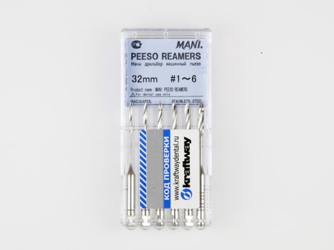 Peeso reamers, Mani, L32 ассорти (iso 1-6) фото 1